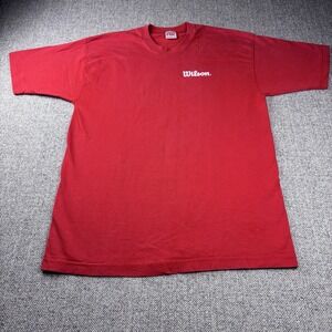 Wilson Tee Shirt Vintage Mens Sz XL Red Athletic Heavy Weight